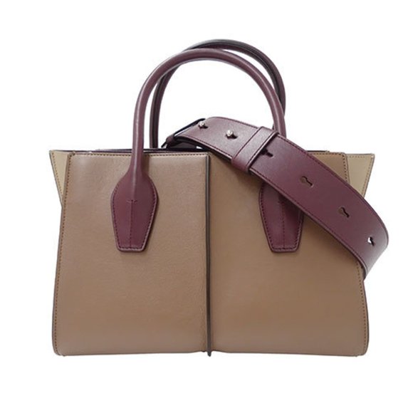 TOD'S Beige Leather Shoulder Bag - Picture 1 of 15